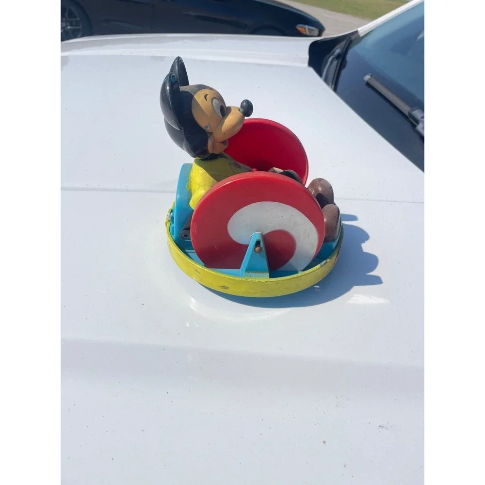 MARX WALT DISNEY MICKEY MOUSE KRAZY KAR BATTERY TOY 1960s WORKS‎